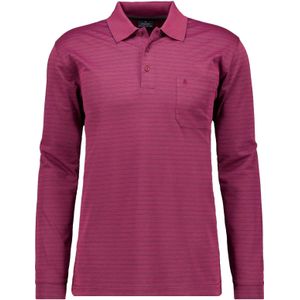 RAGMAN Poloshirt lange mouw paars, Gestreept