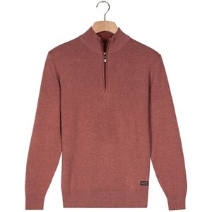 Baileys Half-Zip Sweater roze, Effen