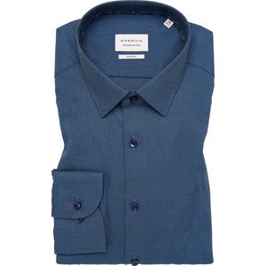 Eterna - Overhemd - Donkerblauw - Slim fit - NON IRON (strijkvrij)