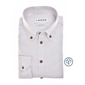 Ledȗb Overhemd lichtgrijs, Gestreept