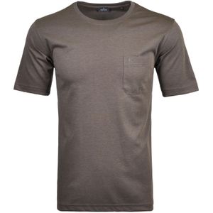 RAGMAN Softknit T-Shirt ronde hals macchiato, Effen