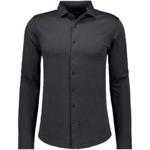 RAGMAN Overhemd zwart, Gestructureerd