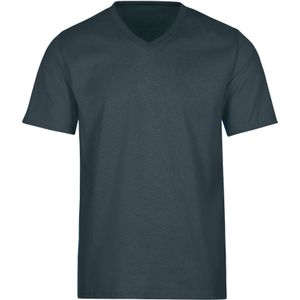 TRIGEMA T-Shirt V-hals antraciet, Effen