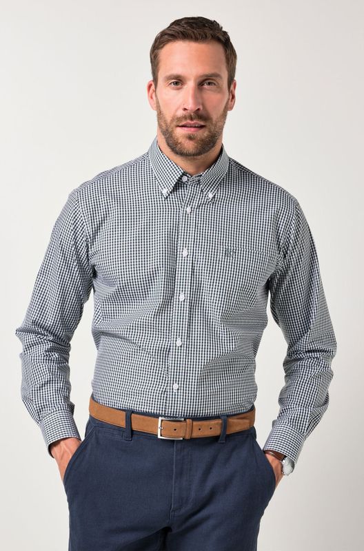 JP1880 Overhemd groen, Ruit