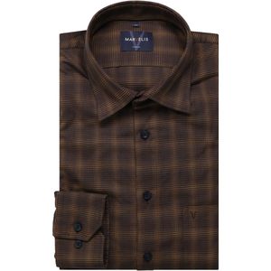 Marvelis Casual Overhemd bruin, Ruit