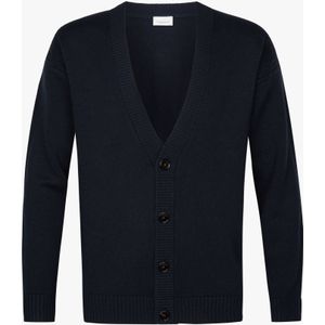 Profuomo Cardigan donkerblauw, Effen