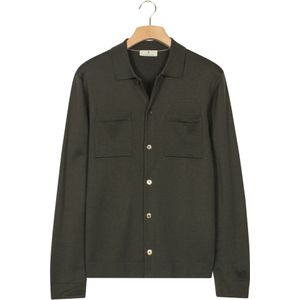Thomas Maine Overshirt groen, Effen
