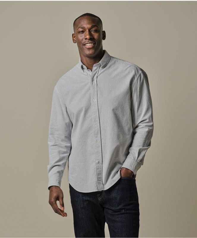 Profuomo Overhemd blauw, Gestreept