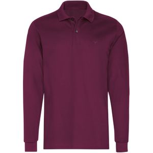 TRIGEMA Poloshirt lange mouw sangria, Effen
