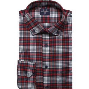 Marvelis Casual Overhemd rood, Ruit