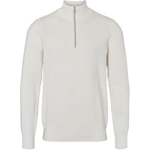Kronstadt Carlo Sweatshirt ritssluiting wit, Effen