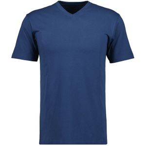 RAGMAN T-Shirt V-hals nachtblauw, Effen