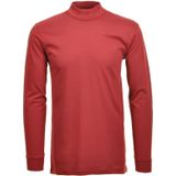 RAGMAN - Shirt - Bordeauxrood - Lange Mouwen - Hoog Gesloten Hals - Regular Fit - Katoen