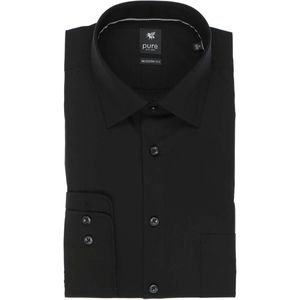 Pure Overhemd zwart, Effen