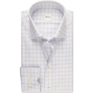 Stenströms Overhemd lichtbruin, Ruit