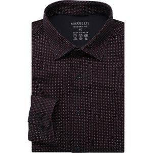 Marvelis Performance Overhemd rood, Stippen
