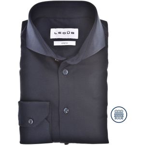 Ledȗb Overhemd donkerblauw, Effen