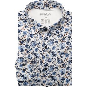 Marvelis Performance Jersey shirt blauw, Bloemen