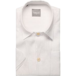 fakts Linnen Overhemd wit, Effen