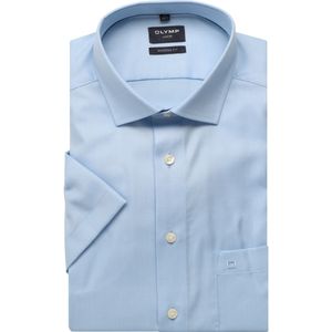OLYMP - Luxor - Overhemd - Lichtblauw - Korte Mouw - 100% Katoen
