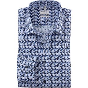 OLYMP Level Five Overhemd blauw, Motief