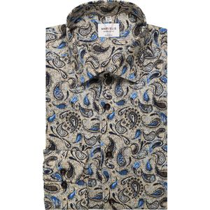 Marvelis - Overhemd - Bedrukt - Lange Mouw - 100% Katoen - Modern Kent Kraag