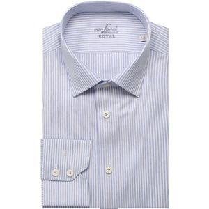 van Laack Tailor Fit Overhemd blauw/wit, Gestreept