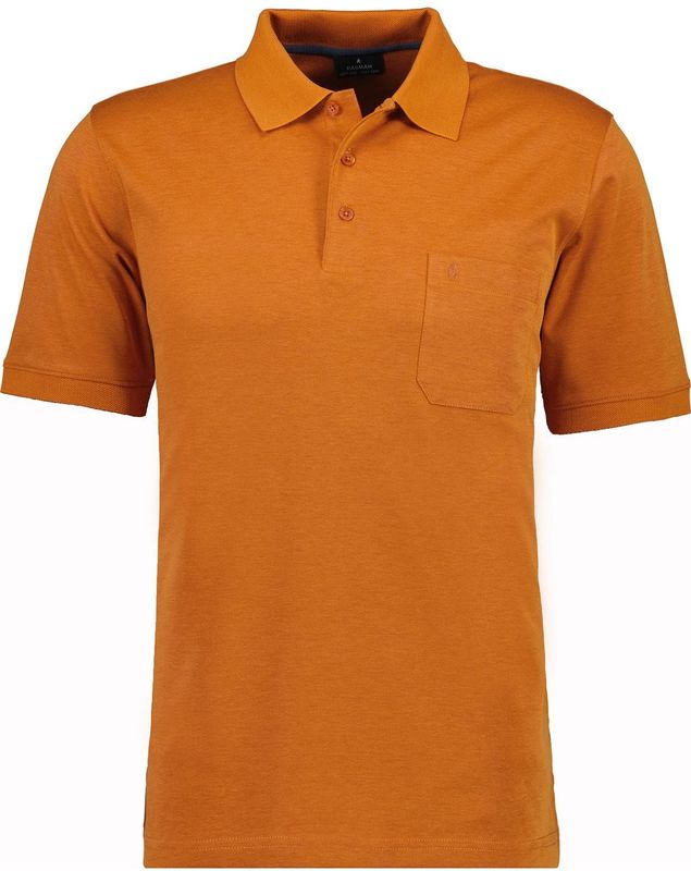 RAGMAN Softknit Polo shirt Korte mouw terra