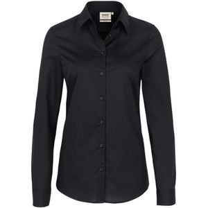 HAKRO Dames Overhemd zwart, Effen