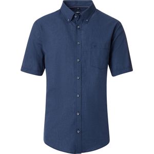 Casa Moda Linnen Overhemd blauw, Effen
