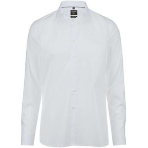 OLYMP No. Six Super Slim Overhemd wit, Effen