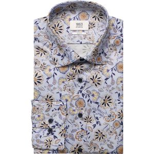 Lichtblauw Overhemd - Knoopsluiting - Kentkraag - Strijkvrij