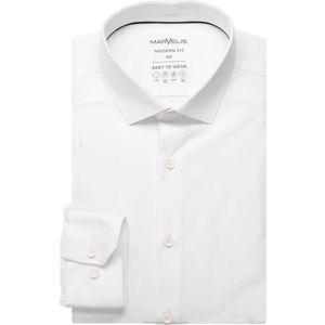 Marvelis Dynamic Flex Modern Fit Overhemd wit, Effen
