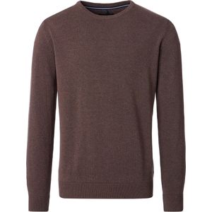 Casa Moda Trui ronde halsbruin, Effen