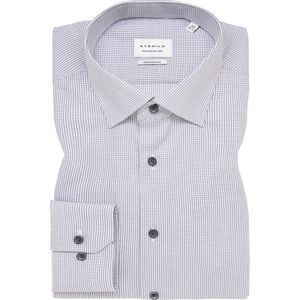 Overhemd - Grijs - Katoen - Kentkraag - Strijkvrij - Lange Mouwen