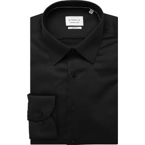 ETERNA Overhemd zwart, Effen