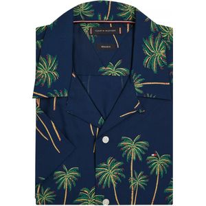 Tommy Hilfiger Overhemd Korte mouw blauw