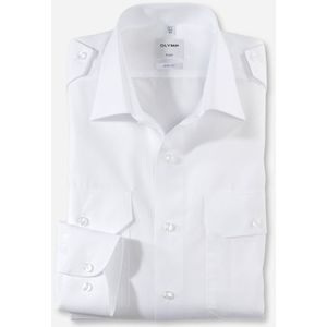 OLYMP - Pilot - Overhemd - Wit - Katoen/Polyester