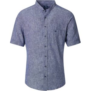 Redmond Casual Linnen Overhemd blauw, Effen