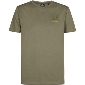 Petrol Industries T-Shirt ronde hals groen, Bedrukt