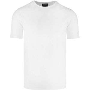 OLYMP SIGNATURE Tailored Fit T-Shirt ronde hals wit, Effen