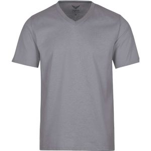 TRIGEMA Comfort Fit T-Shirt V-hals grijs, Effen