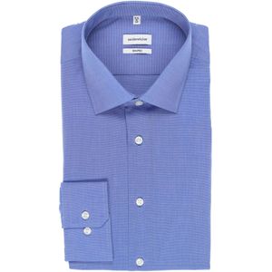 Seidensticker Tailored Overhemd middenblauw, Effen