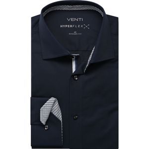 Venti Hyperflex Overhemd blauw, Faux-uni
