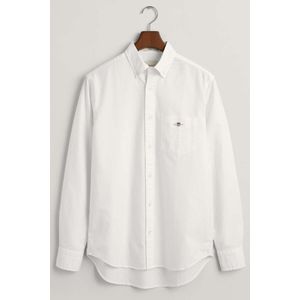 GANT Regular Fit Overhemd wit, Effen