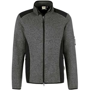 HAKRO 836 Fleece jas antraciet, Tweekleurig