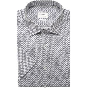 Overhemden - Lichtblauw - Katoen - Korte Mouwen - Comfort Fit - Strijkvrij