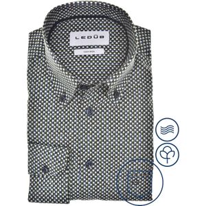 Ledȗb Overhemd donkerblauw, Bedrukt