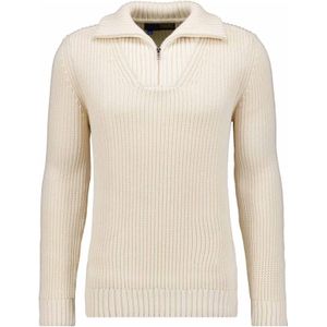 RAGMAN Half-Zip Sweater ecru, Effen