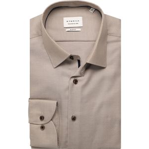 ETERNA Overhemd champagne, Gestructureerd